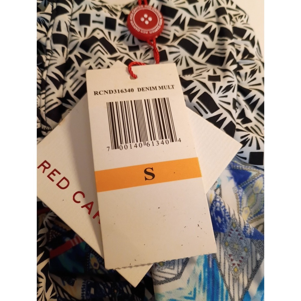 Red Carter Women's Bikini Swimsuit Set Size Small Denim Multi - Picture 3 of 4